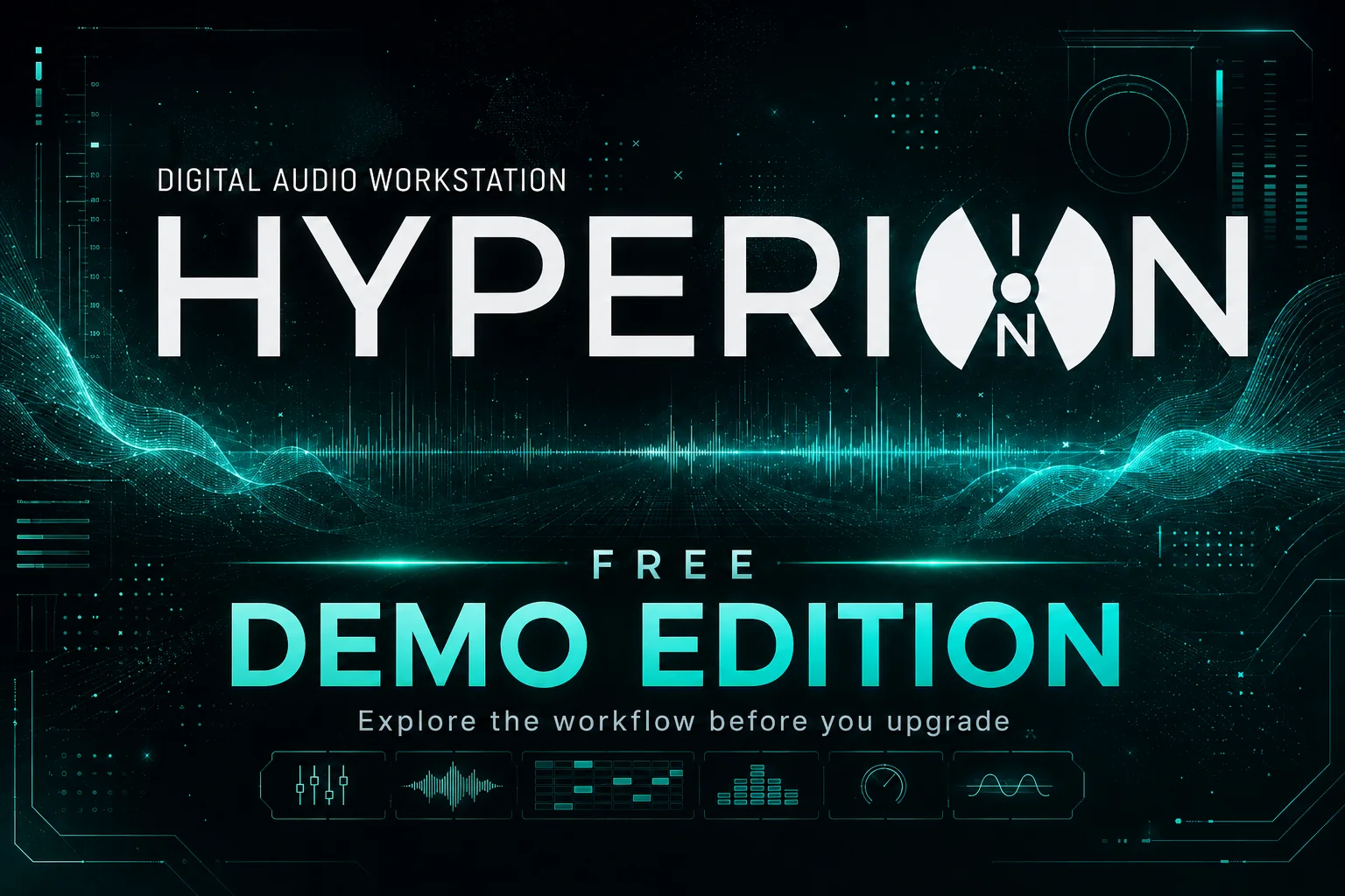 HyperION DAW free demo interface; editorial image for Cleaning Up Vocal Rips With LALAL.AI Lynx